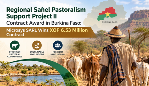 Regional Sahel Pastoralism Support Project II Contract Award in Burkina Faso:...